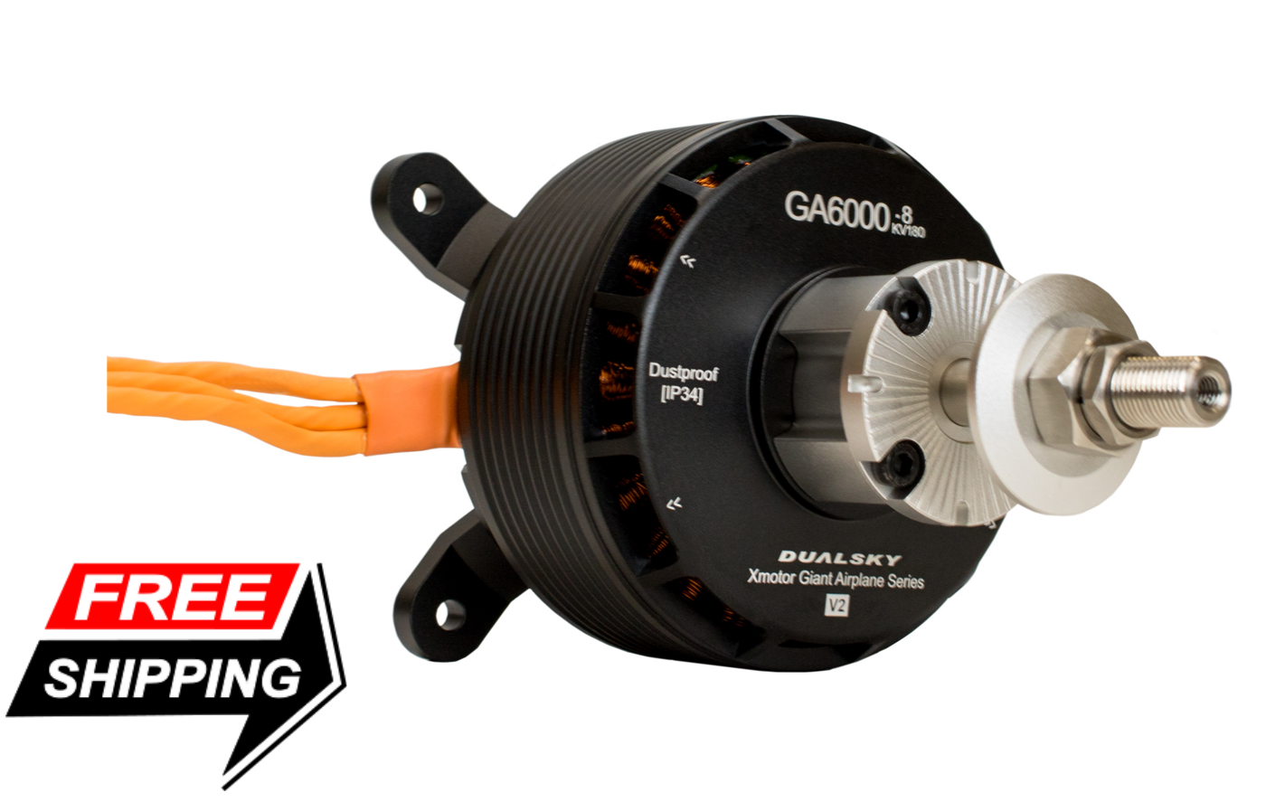 DUALSKY GA6000.8S 180KV MOTOR, SINGLE SHAFT – Flex Innovations